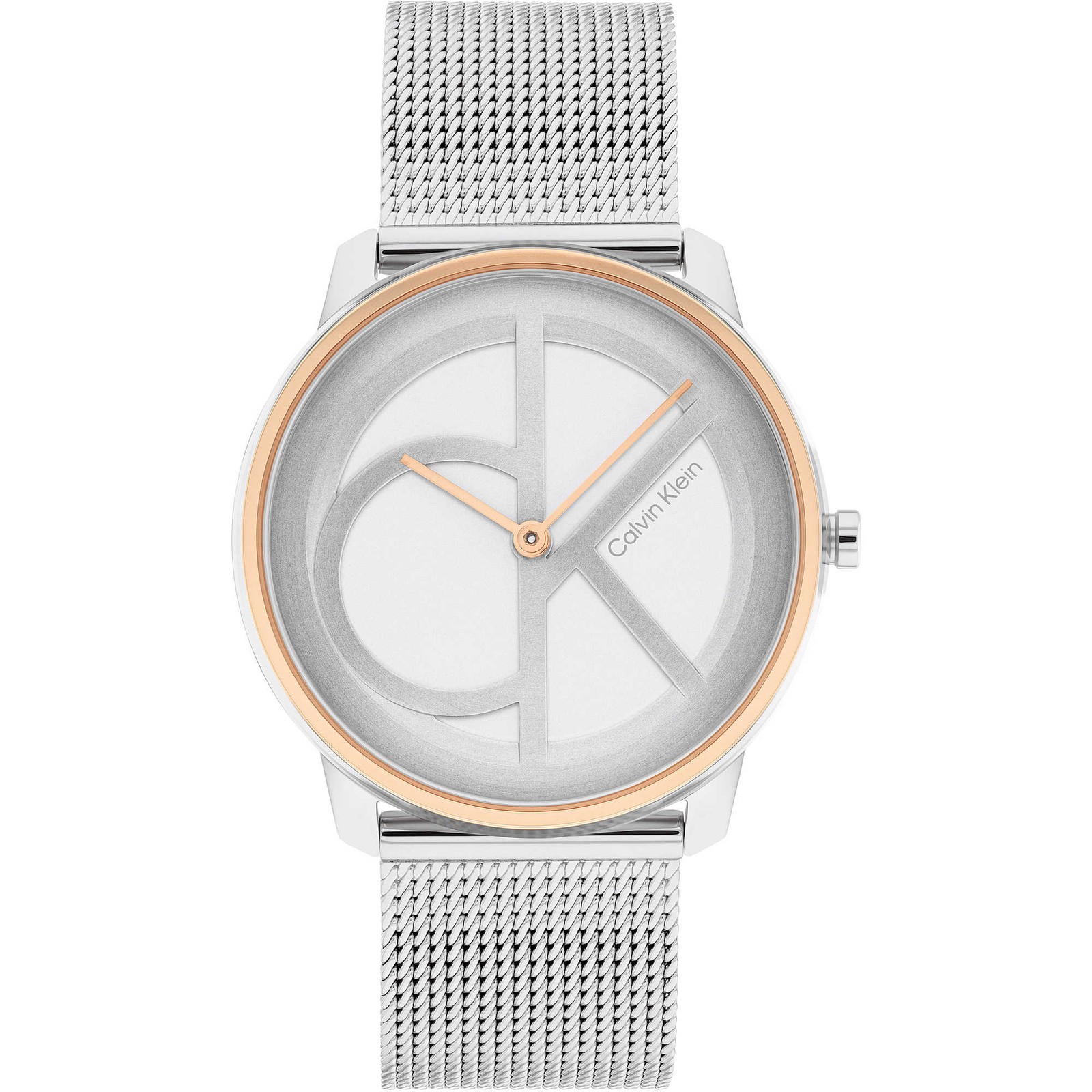 Womens Wristwatch CK CALVIN KLEIN ICONIC 25200033 Steel Mesh Gold Rose