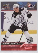 2023-24 Upper Deck CHL Stars Exclusives 25/100 Tristan Luneau #335 10x3