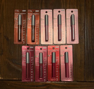 NEW Mixed Lot Maybelline Forever Metallics Lipcolor Pencil Berry Cocoa Shell