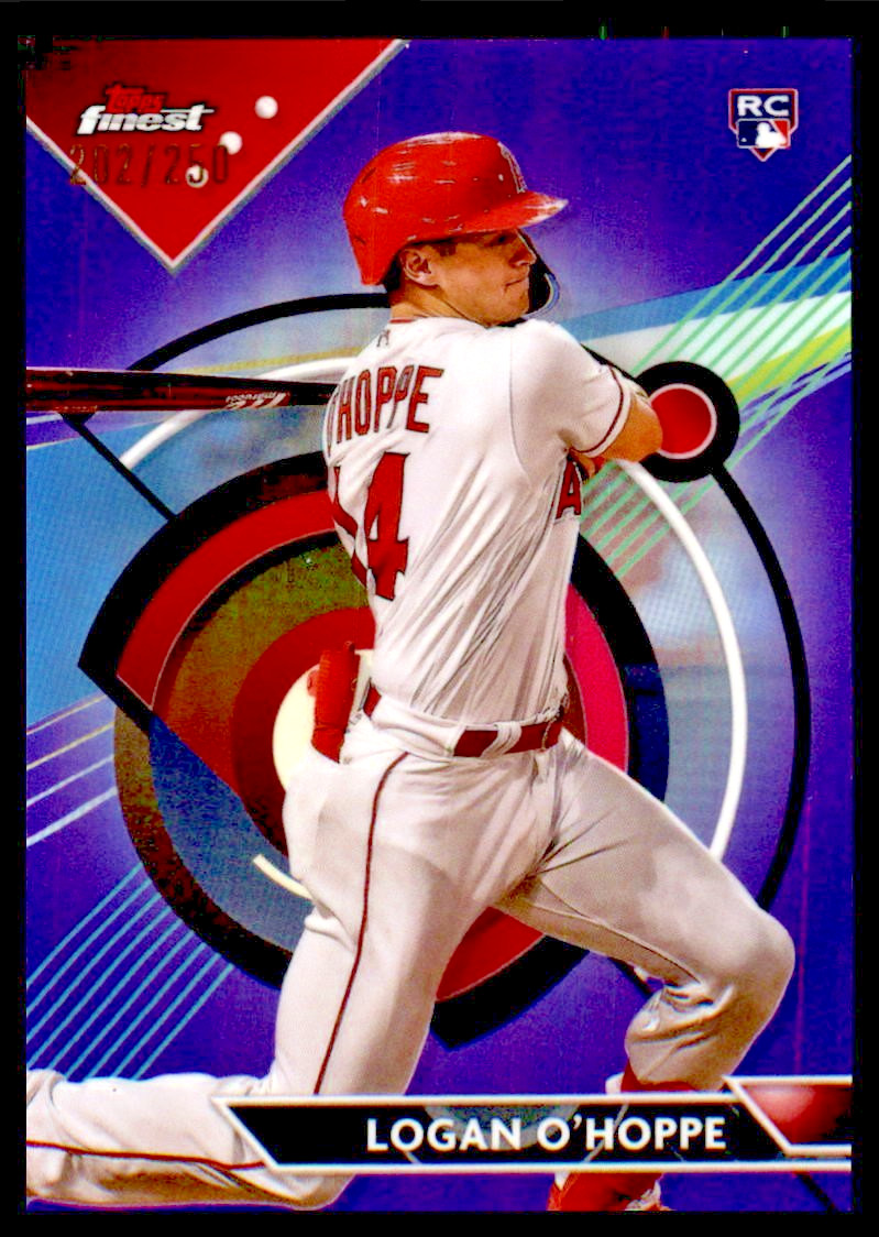 2023 Topps Finest - Logan O'Hoppe #19 Purple Refractor /250 (RC)