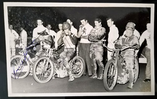c1960 Original photo of RONNIE MOORE OVE FUNDIN & Peter Craven SIGNED by 2!