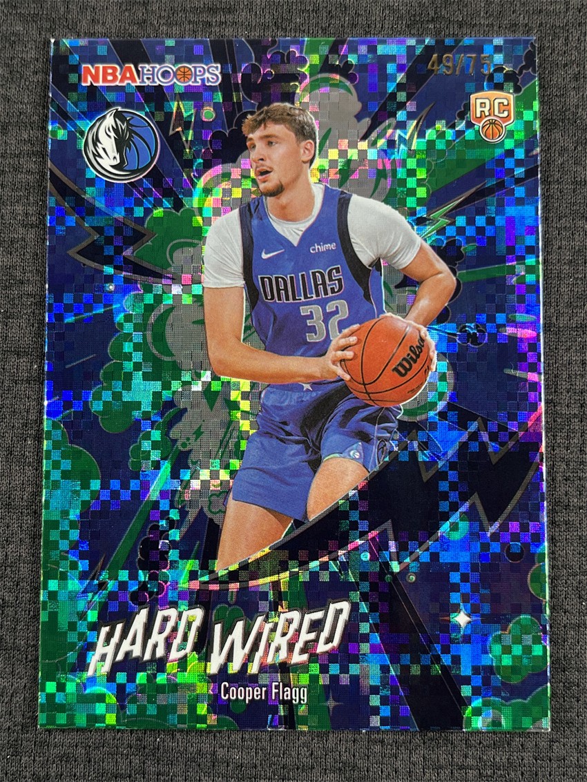 2025-26 Topps NBA Hoops Basketball Cooper Flagg RC Rookie Hard Wired Green /75