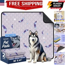 Washable Pee Pads for Dogs, 2Pack , Super Absorbent & Leakproof Dog Pads, Ant...