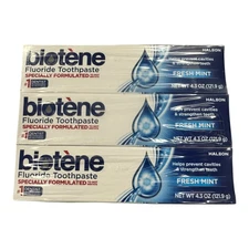 Biotene (6 Pack) Fresh Mint Toothpaste 4.3oz Fluoride 03/28 Expiration Oral Care