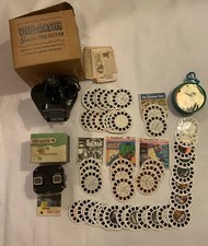 Vintage View-Master Junior Projector Stereoscope With 49 Slides Hulk Spiderman