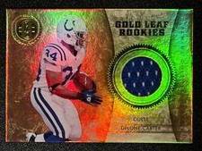 2011 Gold Standard #32 Delone Carter #/299 Gold Leaf Rookies RC Relic Colts