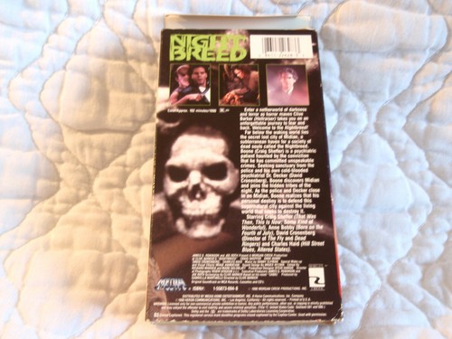 NIGHTBREED VHS MEDIA VIDEO CLIVE BARKER HORROR CRAIG SHEFFER DAVID CRONENBERG - Picture 2 of 6