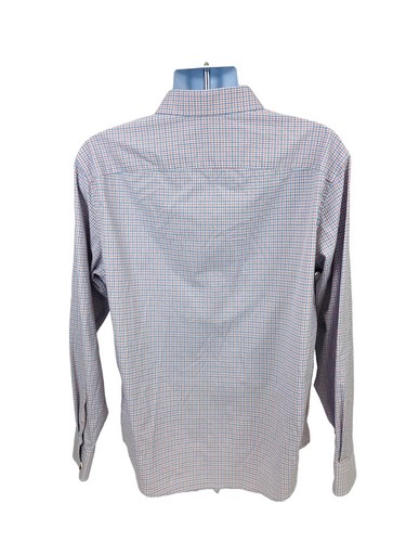 UNTUCKit Men's Russell Button Down Stretch Red/Blue Check Pocket Shirt Sz XL - Picture 4 of 7