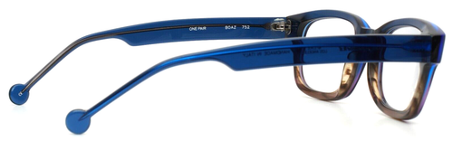 L.A. EYEWORKS Boaz 752 Marrón Marino Hombres Gafas Rectangulares 51-22-145 B:37 B - Imagen 6 de 15