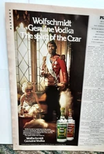 Vintage 1982 Print Ad Wolfschmidt Vodka The Spirit Of The Czar Original 1980s