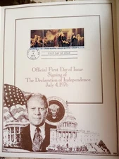 FIRST DAY ISSUE 13 CENTS STAMPS  WITH PRESIDENT FORD  