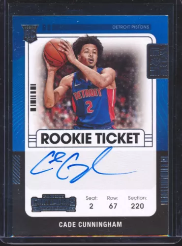 2021 PANINI CONTENDERS CADE CUNNINGHAM #101 VARIATION AUTO AUTOGRAPH!
