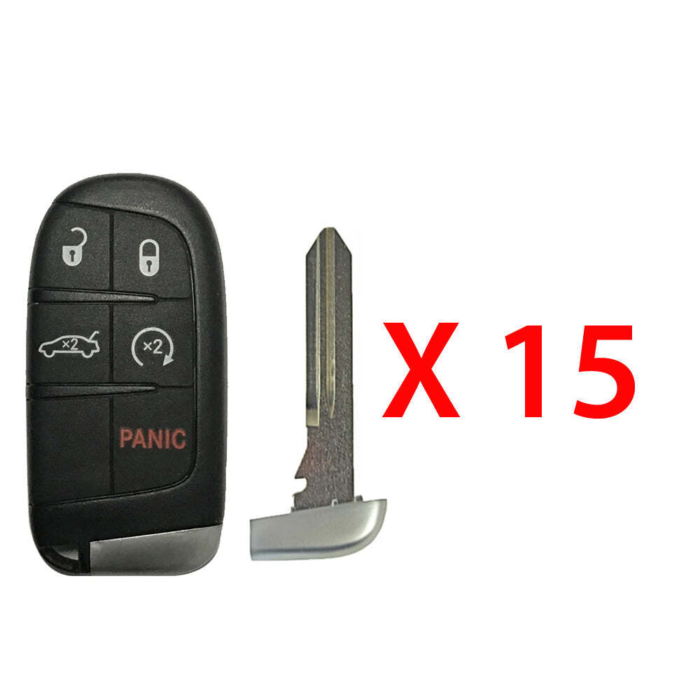 New Replacement for Dodge 2011-2018 Smart Key Fob 5B FCC# M3N-40821302 (15 Pack)