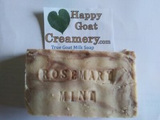ROSEMARY MINT GOAT MILK SOAP HAPPY GOAT CREAMERY ROSEMARY PEPPERMINT RED CLAY