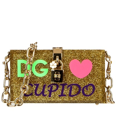 DOLCE & GABBANA Glitter Plexi Clutch Bag DOLCE BOX Love Cupido