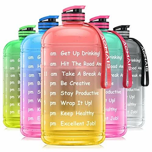 UGYM Workout 1 Gallon BPA Free Sport Water Bottle w/ Time Indicator 128/74/36oz - Image 3 of 4