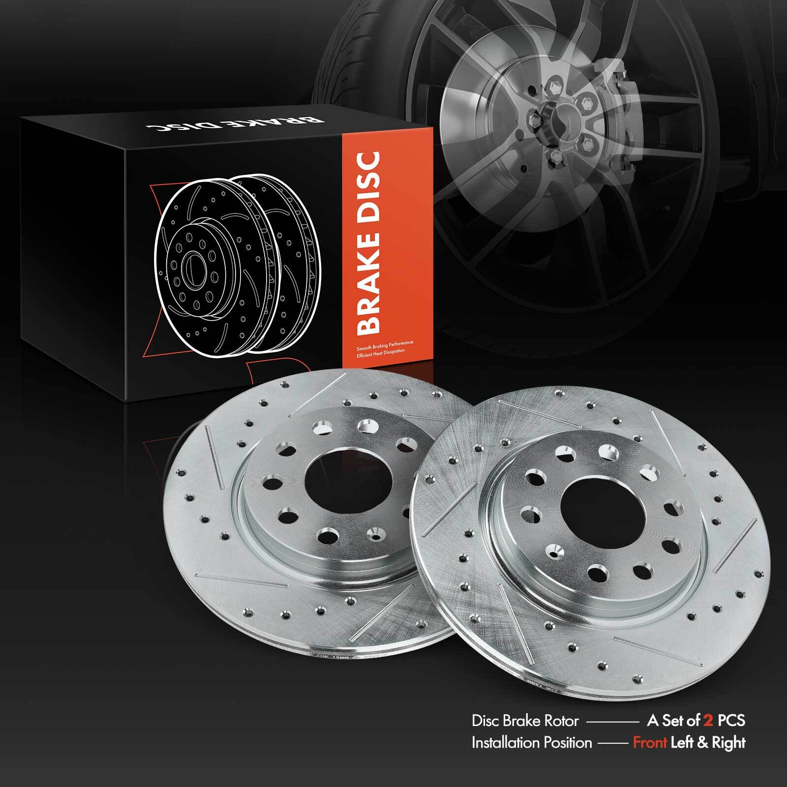 Front Drilled Brake Rotors for Volkswagen Jetta 2011 2012 2013 2014