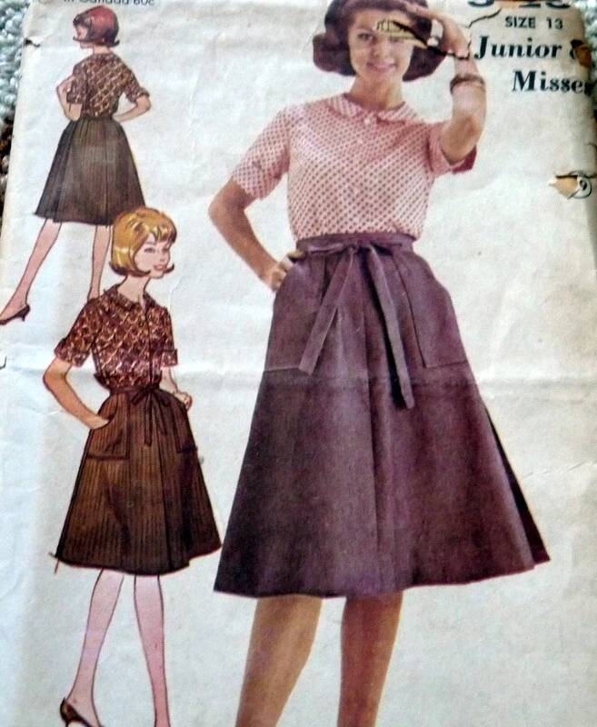 LOVELY VTG 1960s BLOUSE WRAP SKIRT ADVANCE Sewing Pattern 13 33