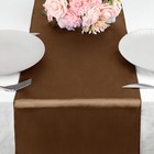 Brown Satin Table Runner 12 Inch x 108 Inch Long Wedding Chair Sash Decorative