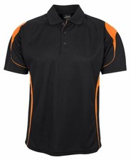 Podium Team Wear Adult Bell Contrast Panel Sports Polo Shirt Urban Fit Quick Dry