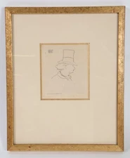 Edouard Manet Charles Baudelaire  Profile II dated 1862 printed by A. Salmon