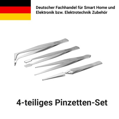 2er Set Fixpoint Pinzetten-Set 4-teilig - Ideal zum Basteln, Modellbau usw.