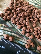 48 Primitive 6mm Rusty Tin JINGLE BELLS 1/4 in 1/4" Christmas Craft Supply 