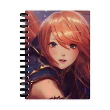 Anime Girl Blank Notebook-Unlined-NEW-Spiralbound