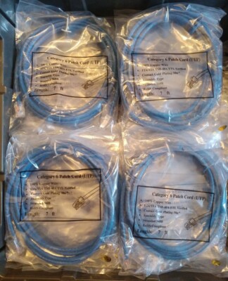 Lot 48 ct CableExpress 7 ft Category 6 Blue Patch Cord (UTP) Gold Plated New