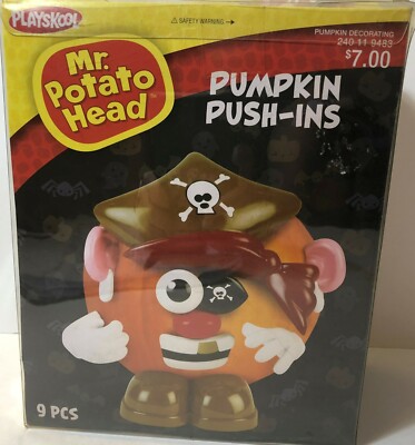 NEW Playskool MR. POTATO HEAD PUMPKIN PUSH-INS Halloween PIRATE 9 Pcs