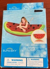 Floating Mat Inflatable Watermelon Slice Pool Beach Raft 70"x35" New