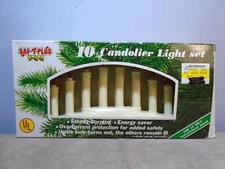 VINTAGE 10 CANDOLIER LIGHT SET CHRISTMAS TAIWAN R.O.C. LIBERTY BELL CHRISTMAS IN