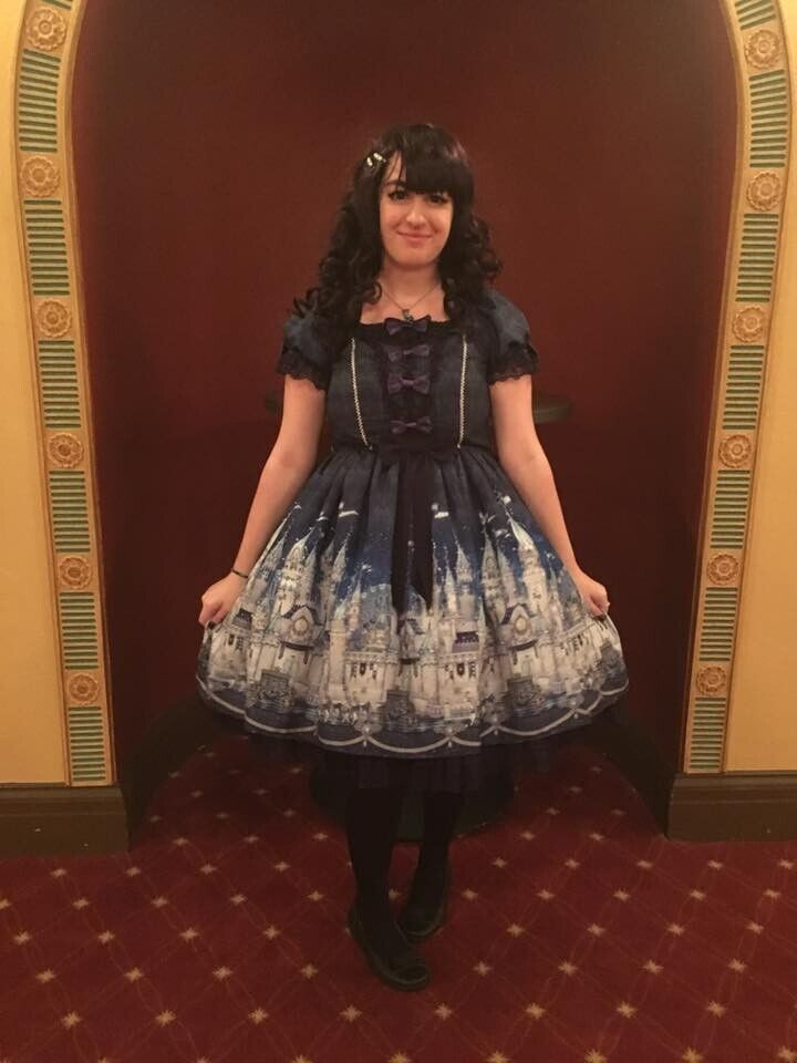 Angelic Pretty- Castle Mirage OP in Navy (2015 2nd Release Angelic Pretty- Castle Mirage OP in Navy (2015 2nd Release