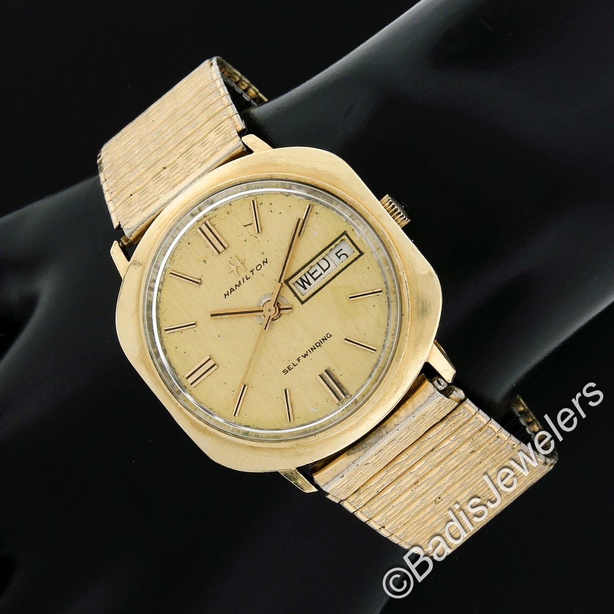 Vintage Hamilton 14k Yellow Gold Self Winding Day Date 33mm Vintage Hamilton 14k Yellow Gold Self Winding Day Date 33mm