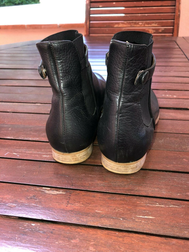 Bonitas botas de cuero Strechy negras Heyraud talla 39 valor como nuevas Foto 3 de 4