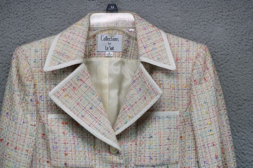 Le Suit-Collections-"Pretty in Tweed" Skirt Suit-Vintage-Size 6-New w/Tags - Picture 3 of 19