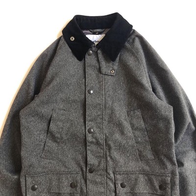 Barbour Bedale SL Woollike Gray Jacket Size 38 - | eBay 