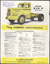 AUTOMOBILIA Prospectus publicité LABOURIER Camion Tracteur HAR vintage truck ad 
