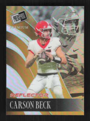 Carson Beck 2024 Press Pass Premium Retro Prismatic Gold Georgia #/5 #R-26