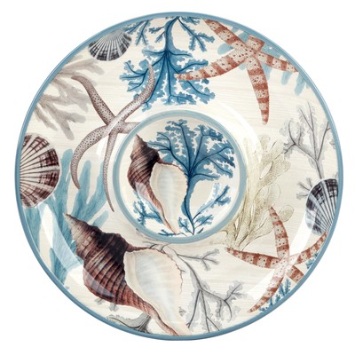 Certified International Beyond The Shore 13'' Chip N Dip Server, Multicolor