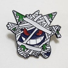 Pok mon Gengar Mummy Halloween Costume 1" Enamel Pin Brooch Video Games Anime
