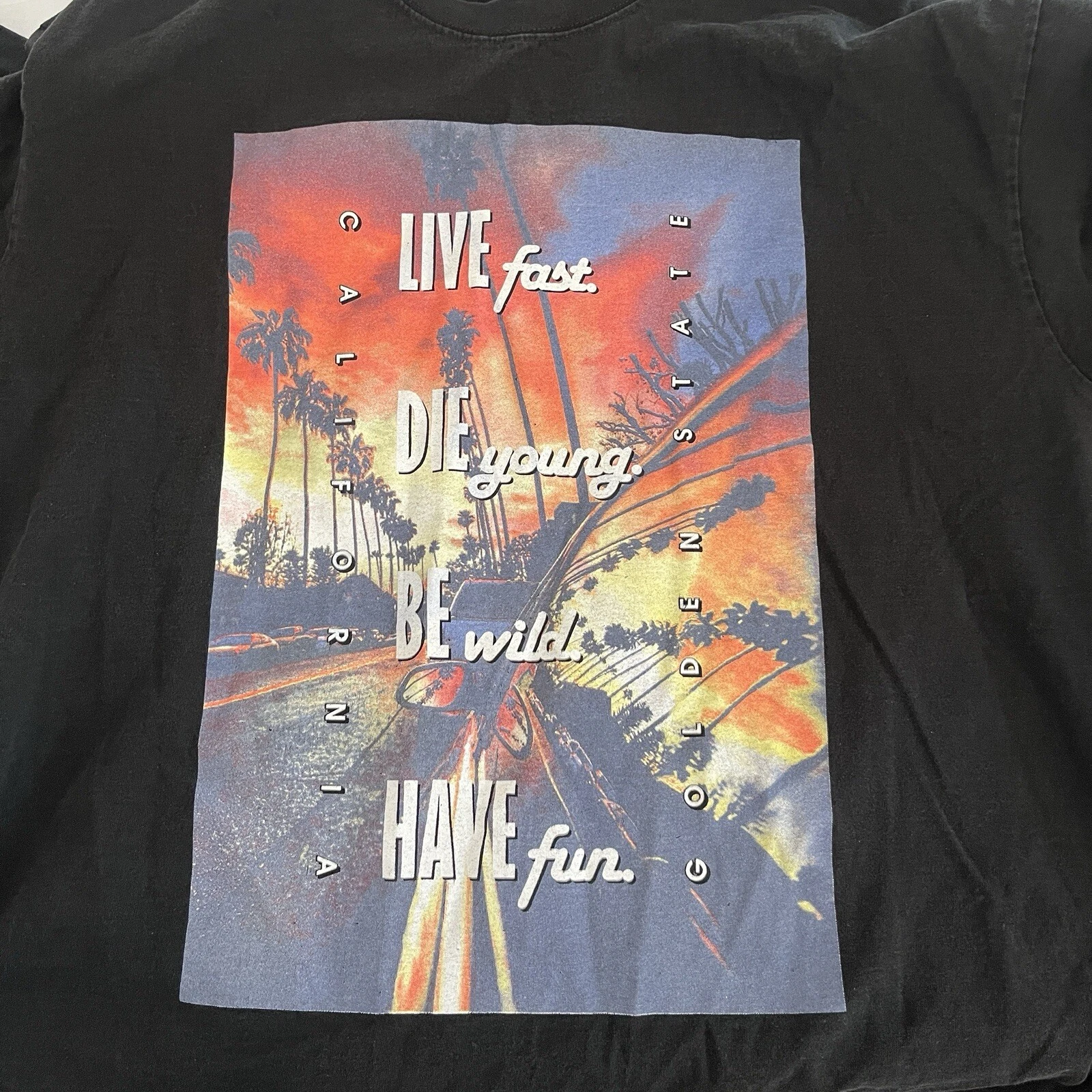 Shaka Wear Shirt Mens 2XL Black Oversized Y2K CA Summer Graphic Streetwear Tee