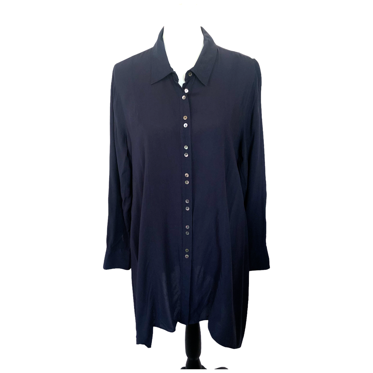 flowy button up dress Flowy Button-Up Shirt main image 1