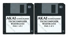 Akai S1000 / S3000 Set of Two Floppy Disks TECHCOMPOSER WOSV81050