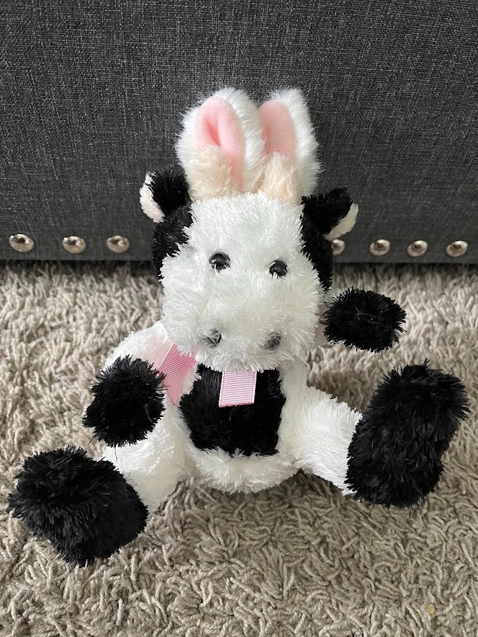 Cow Plus Rabbit Animal Adventure Cow Plush Rabbit Ears Black White 11 Inch 2006 Stuffed ...