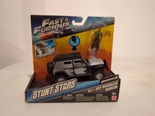 Fast & Furious 7 Stunt Stars TEJ + Jeep Wrangler Rubicon Hood Launch New Mattel