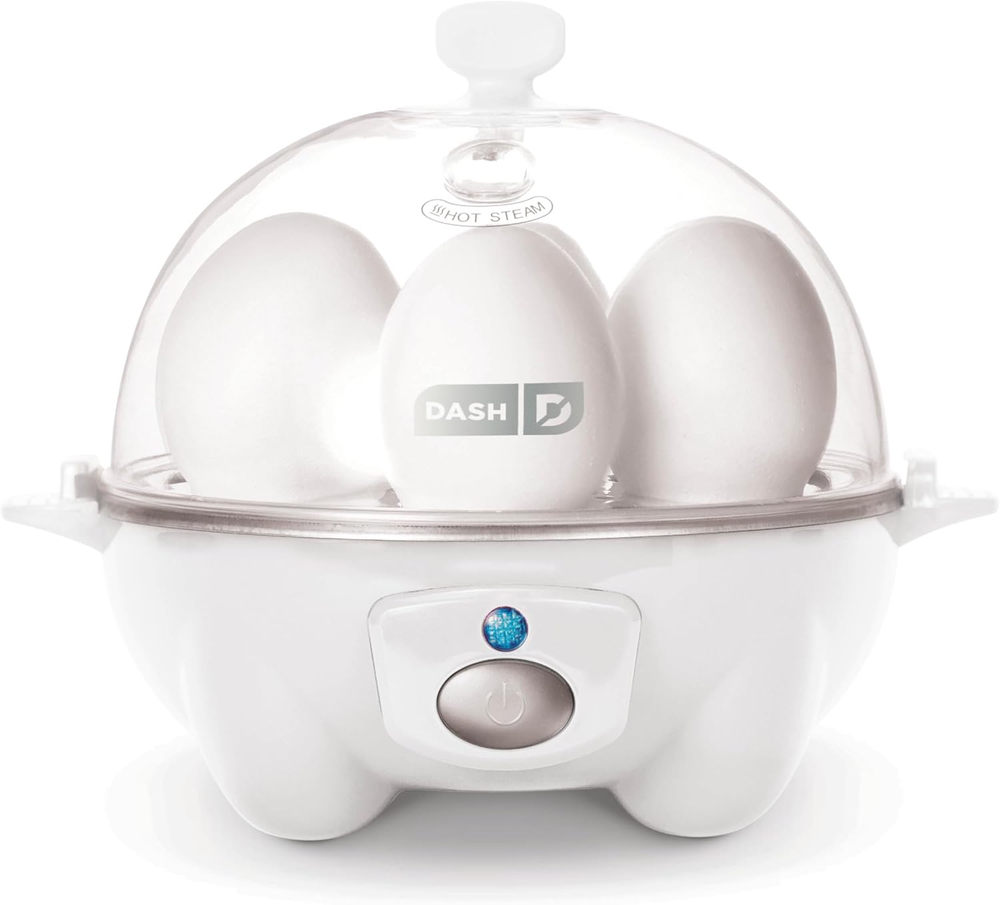 DASH Rapid Electric Egg Cooker with 6-Egg Capacity for Perfect Hard Boiled Eggs