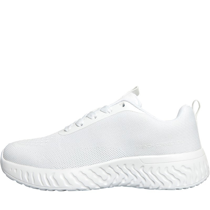 French Connection Womens V5 Lace Trainers White Mono UK EU42