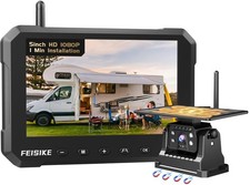 Magnetic Solar Wireless Backup Camera for Truck, 5 Inch No-Drill Installation...