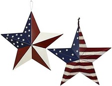 Patriotic Metal Barn Star Wall D cor Country Style